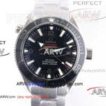 Perfect Replica Omega Seamaster Black Bezel Stainless Steel Watch 